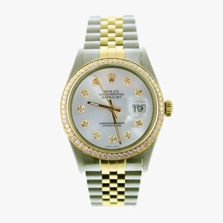 Rolex Mens Datejust 16013 36mm Steel & Gold