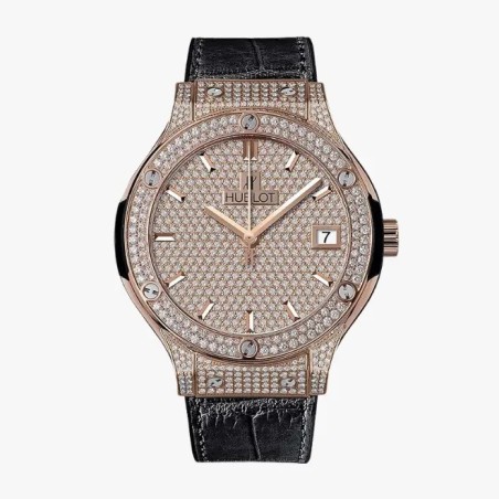 Hublot Classic Fusion Diamond Pave Dial 18kt Rose Gold