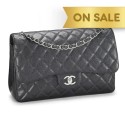 Chanel Black Quilted Caviar New Classic Flap Jumbo