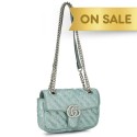 Gucci Blue Sequin GG Marmont Shoulder Bag Mini