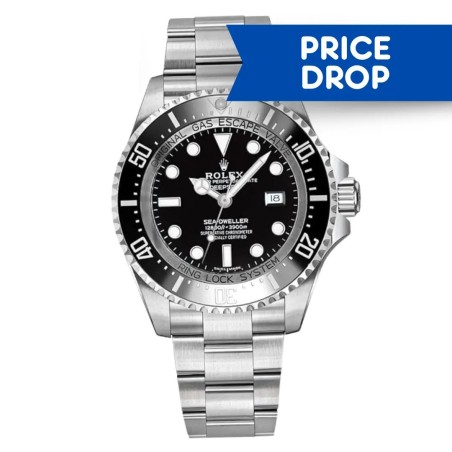 Rolex Sea Dweller Black Dial Stainless Steel Mens Watch